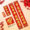Pareados de Año Nuevo para el Año del Caballo, Pareados de Terciopelo con Letras Doradas Autoadhesivas Especiales y Caligrafía con Polvo Dorado, Pareados Fubao Zheng de Fábrica al por Mayor