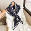 Pañuelo de Cabeza Retro Hot Girl para Mujer, Bufanda Triangular de Moda Primavera y Verano, Bufanda Decorativa Versátil de Seda Artificial, Pañuelo para el Cuello, Tendencia de Top Tubo