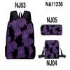 Animação 3D Cross-border do que você bonito Blade Schoolbag Crossbody Bag Pencil Bag Mochila de personagem impressa de três peças