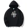 Sudadera pesada con capucha para hombre, primavera y otoño, compuesta de algodón puro, casual para estudiante, todo partido, manga larga, holgada, moderna