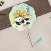Abanico Redondo de Panda Estilo Chino, Papel de Dibujo, Diseño Creativo Temático de Frutas, Fotografía de Viaje con Hanfu, Productos Creativos Culturales Chinos, Tendencia Nacional, Abanico Estilo Antiguo