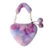 Bolso de Felpa de Corazón Colorido, Bolso de Hombro Único Sobaco para Mujer, Nuevo Bolso con Forma de Corazón 2024, Bolso de Mano Cruzado con Cadena