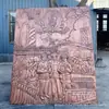 Gran Mural de Bronce en Relieve con Personajes Folclóricos del Ejército Rojo, Muro Cultural para el Campus de la Gran Muralla, Muro Cultural con Placa de Medicina Tradicional China