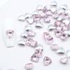 Uñas postizas de internet Mariposa de cristal Aurora mágica punta de dedo amor Diamante K9 pequeño puntiagudo transparente 10 accesorios