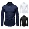 2025 Exportação Amazon Outono Nova Moda Masculina Design Bordado Olho de Deus Camisa Casual de Manga Longa