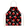 Nuevo Delantal de Alce Navideño Lino Sin Mangas de Cuello Halter Atmósfera Navideña Decorativo Anti-Manchas Monopieza