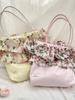 5423 Nuevo Bolso de Hombro Patchwork Floral Rosa Vintage para Mujer con Volantes, Gran Capacidad, para Viaje, Portátil, de Axila