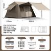Tienda de Techo 6.0 para Exterior Automática Engrosada de Goma Negra Protector Solar Impermeable Apertura Rápida Cabaña para Camping Techo para Camping