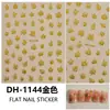 E-commerce Transfronteiriço Novo Estilo 3D Flat Ins Mais Vendido Adesivos de Unha Hot Stamping Glitter Folha de Bordo Decalques de Unha DH1144