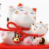 Le Meow Cerâmica Pintada Forno Yakushi Japonês Genuíno Ornamentos Gato da Sorte Cofre Gato