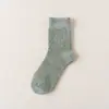 Meias Masculinas Outono e Inverno Meias de Cano Médio Aconchegantes com Forro de Lã Meias de Laço Tendência Vintage Meias de Toalha Masculinas