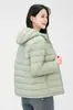Nova Moda de Inverno Cardigã Leve com Capuz Canelado Jaqueta Curta de Algodão com Capuz Feminina Outono Inverno Engrossado Quente Casaco Curto de Algodão