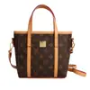Bolso Cubo Estampado Retro para Presbicia Bolso Pequeño Tipo Cesta de Verduras Nuevo 2025 para Mujer Bolso Bandolera de Gran Capacidad