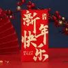 2026 Año del Caballo Bolsa Roja Creativa con Brillo Textura Escarchada Paquete Rojo para Festival de Primavera Año Nuevo Paquete de la Suerte Personalizado Al por Mayor