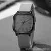 Reloj para Hombre Cuadrado Transfronterizo Personalizado Creativo Venta al por Mayor Moda Retro Correa de Silicona Reloj de Cuarzo para Estudiante Reloj para Hombre