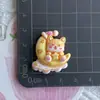 Dibujos Animados Animales Brillantes Cachorro Espacial Pegamento de Crema Accesorios de Resina Joyería DIY Pasador Collar Pegatina de Refrigerador Decoración
