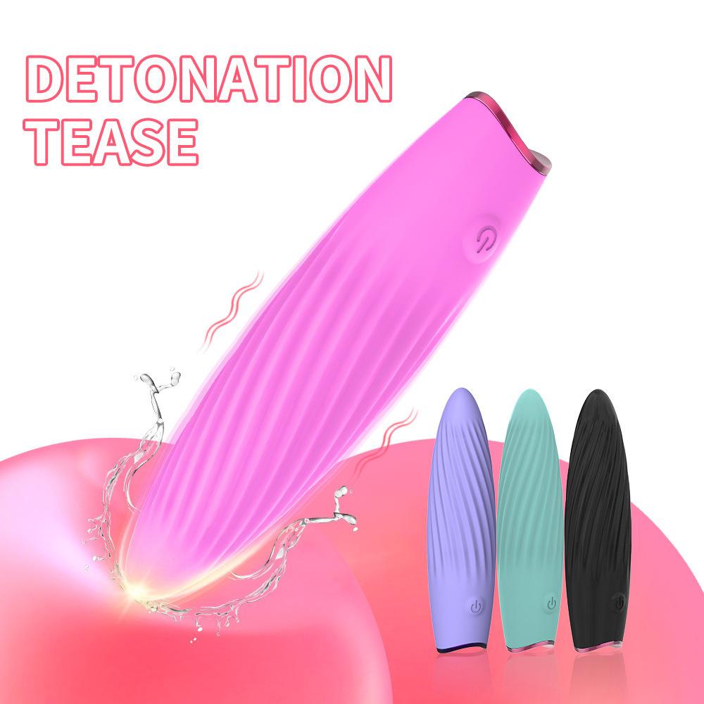 主图1跨境螺纹震动棒多频振动强震迷你AV棒跳蛋女用自慰器成人