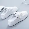 Zapatos Blancos Zapatos de Mujer Atuendo de Verano Sin Tacón Sandalias de Moda y Chanclas