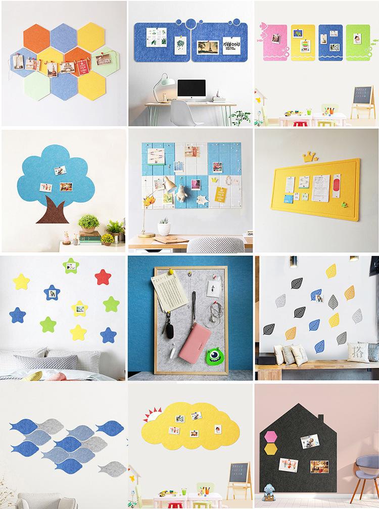 商品详情图_九宫格毛毡展板小方格幼儿园背景墙照片墙贴彩色留言
