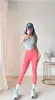 Calça de Yoga para Primavera e Outono Secagem Rápida Cintura Alta Sem Costura Leggings de Yoga Malha para Treino Esportivo Calça Cropped