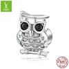 Ziyun - Pulsera de plata de ley 925 con diseño de búho, con cadena decorativa, con diseño de animales, galvanizada, BSC124