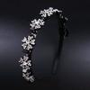 2024 Tiara de Cabelo com Strass de Floco de Neve Headband Trançado Feminino Presilha de Cabelo Denteada Fixa para Franja Headwear Doce Coreano