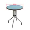 Combinação de Mesa e Cadeira para Exterior Malha Teslin para Cadeira de Lazer Varanda Quintal Exterior à Prova d'Água Anti-Corrosão Mesa de Vidro