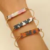 Joyería de Estilo Europeo y Americano, Versión Coreana, Pulsera Geométrica Simple con Diseño Degradado, Pulsera de Resina de Moda Multicolor para Mujer, Transfronterizo
