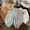 Calças de fleece forradas Bangcheng para crianças, tudo em fleece, calças esportivas para bebês de outono e inverno, roupas de inverno para meninos, calças compridas para bebês