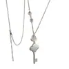 Nova Colar com Pingente de Pedra de Vidro Estilo Simples Design de Nicho Corrente para Clavícula Colar Versátil da Moda para Mulheres