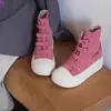 Zapatos de Lona para Mujer con Aumento de Altura, Nuevo Estilo Verano 2026, Zapatos de Lona Casuales de Suela Gruesa, Transpirables, Versátiles, Puntera Redonda, Caña Alta, Suela Gruesa