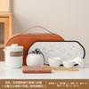 Set de Té para Viaje al Aire Libre Portátil Pequeño Set Viaje Una Tetera Cuatro Tazas Camping Taza Rápida Portátil Preparación de Té al Aire Libre