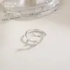 Anillo Meteoro Brillante para Mujer, Estilo Ins, Diseño de Nicho, Sensación de Alta Gama, Temperamento, Versátil, Apilable, Anillo Abierto Ajustable, Anillo para Dedo Índice