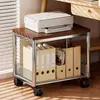 Gabinete de Almacenamiento para Impresora de Oficina, Organizador Lateral de Escritorio, Carrito Móvil, Soporte Elevado para Fotocopiadora, Organizador de Estación de Trabajo