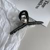 Pinza de Agarre de Diamante Checo Sentido Avanzado Grande Parte Posterior de la Cabeza Horquilla Disco Pinza para el Cabello Cantidad de Cabello Multi-Temperamento Horquilla Tocado