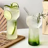 Taza de Vidrio de Borosilicato Alto, Taza Transparente para Agua con Gas, Taza para Café Americano Helado, Taza de Pared Simple, Taza para Beber Agua, Taza para Bebidas de Jugo