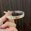 Pulsera Peonía Pie Chapado en Oro Plata 9999 Plata Esterlina Método Antiguo Sólido Nicho Pulsera Fat Donglai Pulsera de Alta Gama Regalo