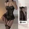 Lencería Sexy de Encaje Uniforme de Rol de Chica Conejita Conjunto Atractivo Medias de Deseo Puro Malla Talla Grande Pijama