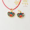 Sha Jinqiang color serie lingote de plata accesorios de colgante de cuentas diy hecho a mano material de colgante tejido para pulsera de mano venta al por mayor