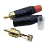 Novo produto plug RCA com cabeça de cobre banhado a ouro linha de sinal de áudio e vídeo AV adaptador cabeça de solda de montagem Lótus