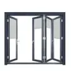 Porta Dobrável de Alumínio com Ruptura Térmica Série 75 Porta de Correr com Isolamento Acústico Porta Dobrável de Correr Silenciosa Varanda Cozinha com Divisória de Vidro