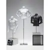 Soporte de Exhibición para Modelo Masculino Maniquí de Medio Cuerpo Negro y Blanco Accesorios para Escaparate de Tienda de Ropa para Hombres Modelo de Cuerpo Completo