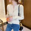 Cardigan de Punto Versátil Holgado Nuevo Otoño e Invierno Abrigo Suéter Delgado de Primavera y Otoño Top de Manga Larga para Mujer