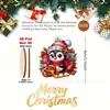 Natal 12 decorações de pinguim de Natal em madeira fofas ornamentos para pendurar mini pingentes de decoração para casa de feriado