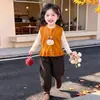 Conjunto Infantil Outono 2026 Novo Estilo Menina Bebê Elegante Fashionável Conjunto de Três Peças Roupa de Início de Outono Infantil Estilo Coreano
