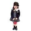 Traje Coreano para Niñas Otoño 2025 Nuevo Suéter de Punto Estéreo de Dibujos Animados para Niños Conjunto de Dos Piezas Falda de Cuadros para Bebé