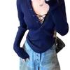 Estilo Menina Sexy Pura Quente Suéter Vermelho Malha Sexy para Mulheres, Roupa de Baixo de Inverno, Top de Manga Longa Justo