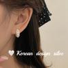 Pendientes de plata de ley S925 con diseño de nicho y perla Swarlow con gancho y giro, estilo Ins de Corea del Sur