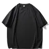 Camiseta de Color Sólido de Manga Corta para Hombre, Verano Casual Holgada Simple Versátil Bolsillo de Parche Moderna Cuello Redondo Camiseta de Media Manga