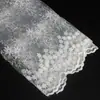 Tecido Renda Vazada Bordada Tendência Buquê Floral Branco Material de Embalagem Floral Tecido Estilo Chanel DIY